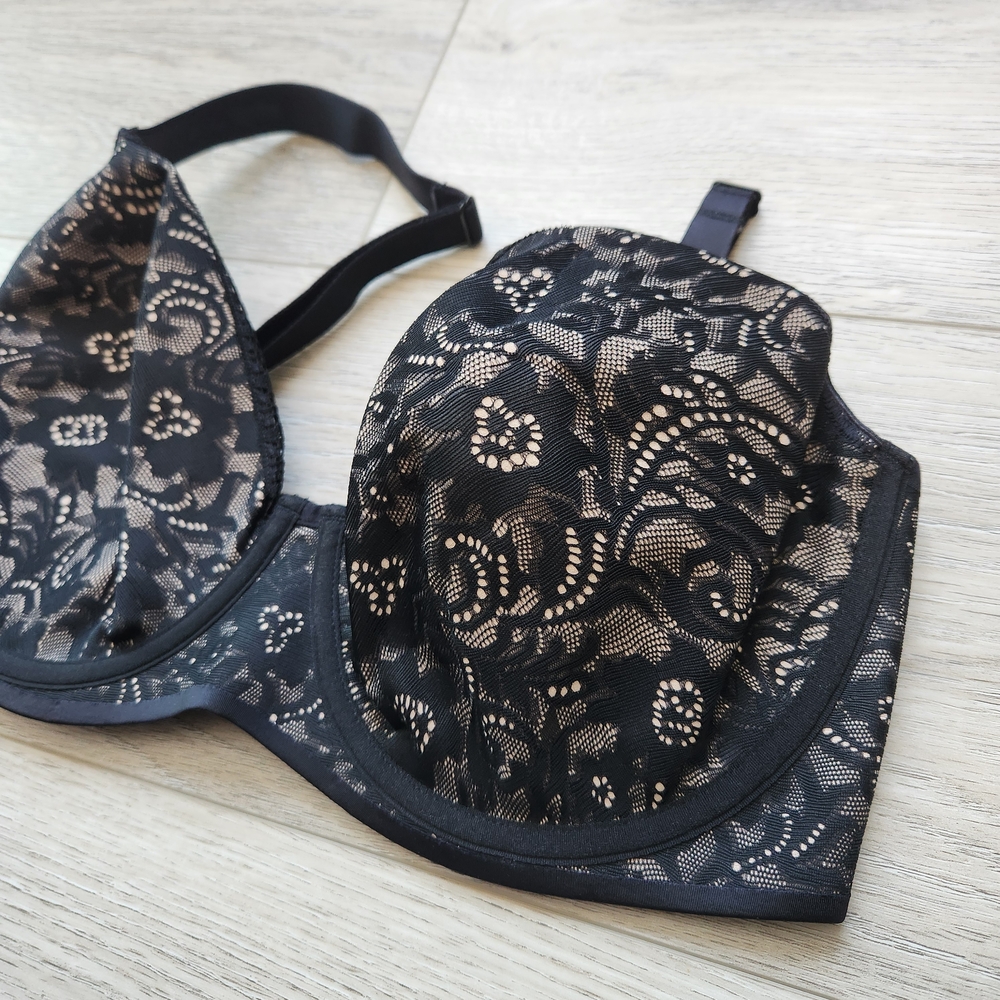Soma Black Enticing Lift Unlined Full Coverage Lace Bra Womens 32DDD Nwt - Picture 7 of 8